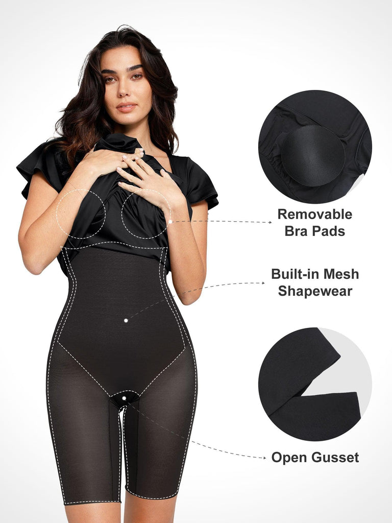  Shapewear for Women Plus Size Backless Built in Bra Body Shaper  Seamless with Open Crotch Lace Strap Insert (A, XXXL) : Clothing, Shoes &  Jewelry