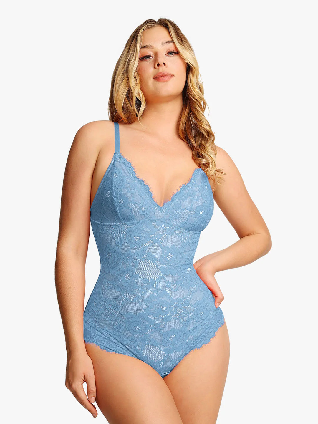 Shapewear Firm Control Smoothing Full Lace Thong Bodysuit