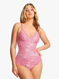 Shapewear Firm Control Smoothing Full Lace Thong Bodysuit