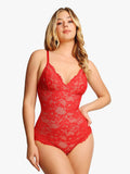 Shapewear Firm Control Smoothing Full Lace Thong Bodysuit