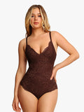 Shapewear Firm Control Smoothing Full Lace Thong Bodysuit