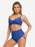 Popilush? The Shapewear Swimwear Ruched High-Waist Bikini Top