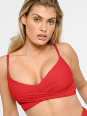 Popilush? The Shapewear Swimwear Ruched High-Waist Bikini Top