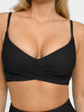 Popilush? The Shapewear Swimwear Ruched High-Waist Bikini Top