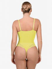 Popilush® Tops Body Shaper Jumpsuit The Shapewear Bodysuit Deep-V Neck Lace Thong