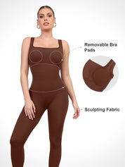 Affiliate Deal The Shapewear Jumpsuit  Sport Seamless Square Neck Sport