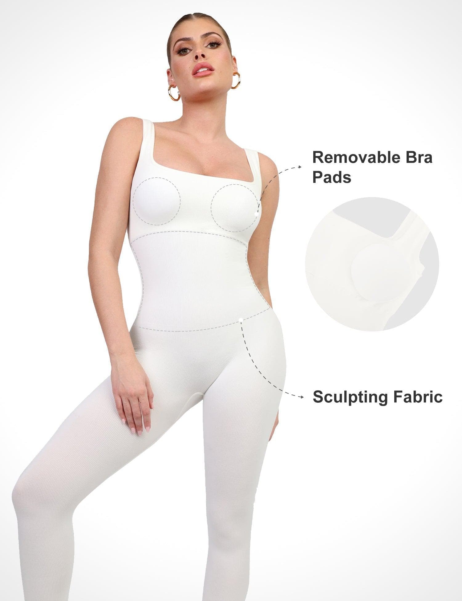 Affiliate Deal The Shapewear Jumpsuit  Sport Seamless Square Neck Sport