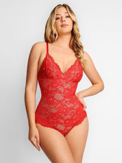 matching sets collection Bodysuit / Red / S Shapewear Full Lace Bodysuit Midi Workwear Skirt Set