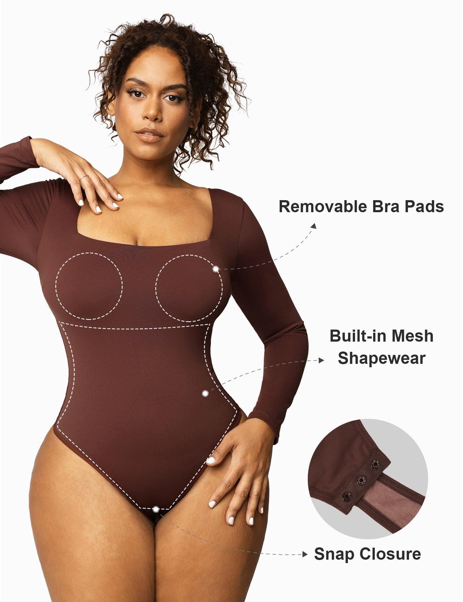 matching sets collection Shapewear Long Sleeve Sculpting Bodysuit Leather Midi Skirt Set