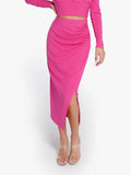 matching sets collection Skirt / Pink / XS Shapewear Rib Modal Off-the-Shouder Top Sculpting Skirt Set