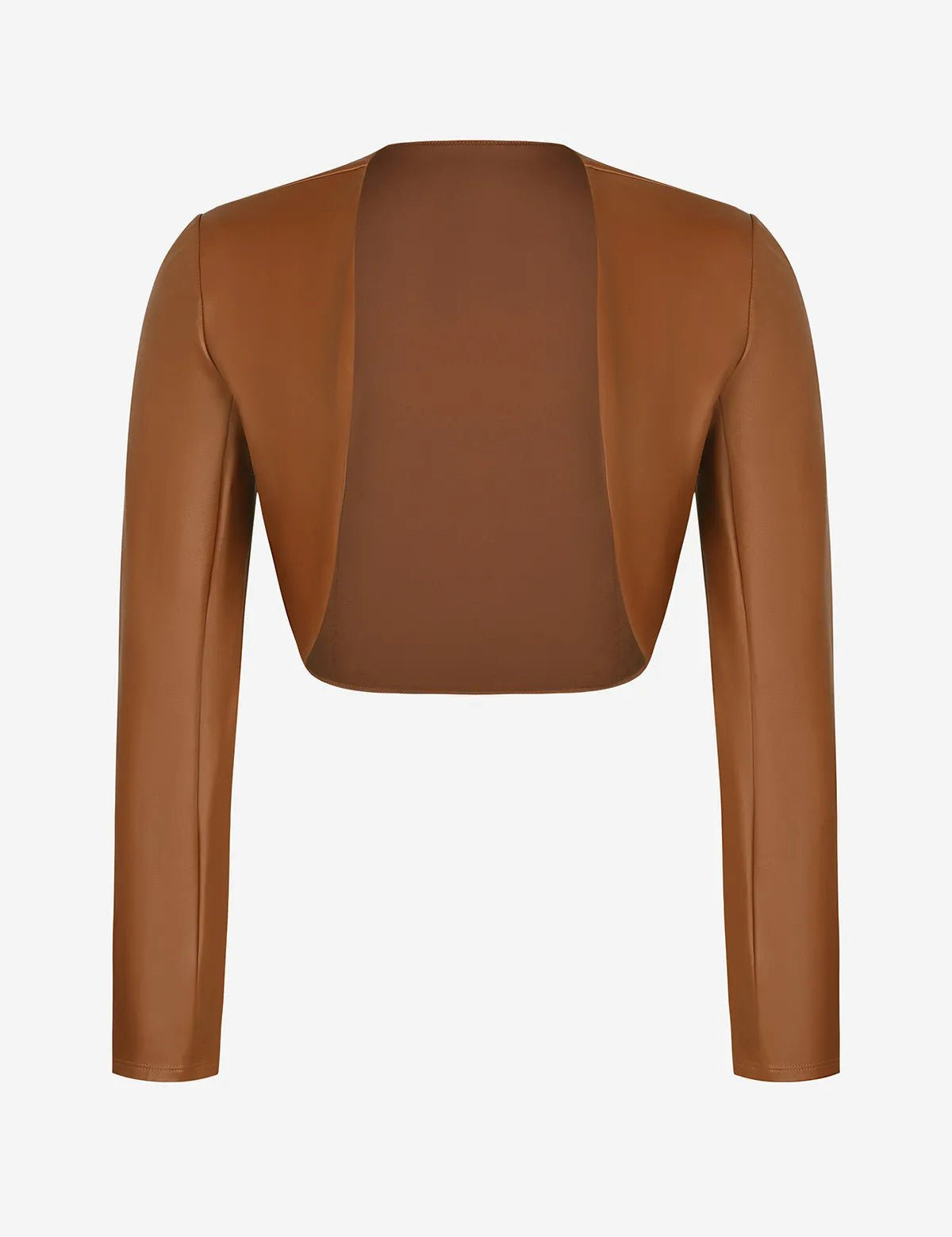 New arrivals Long Sleeve Faux Leather Bolero Jacket