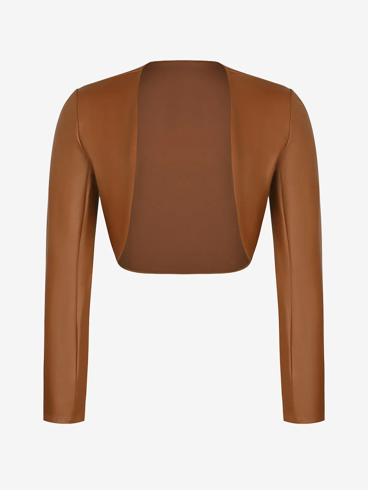 New arrivals Long Sleeve Faux Leather Bolero Jacket