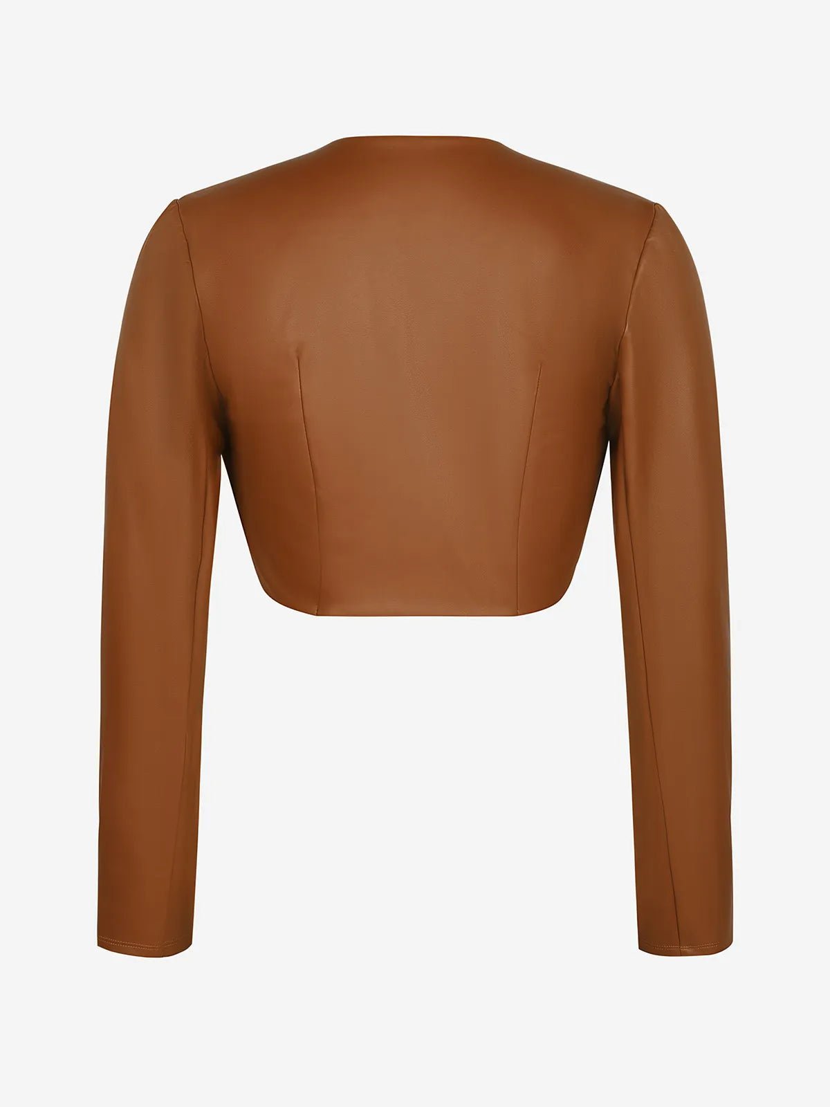 New arrivals Long Sleeve Faux Leather Bolero Jacket