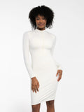 New arrivals Redtag Shapewear Long Sleeve Mock Neck Midi Dress