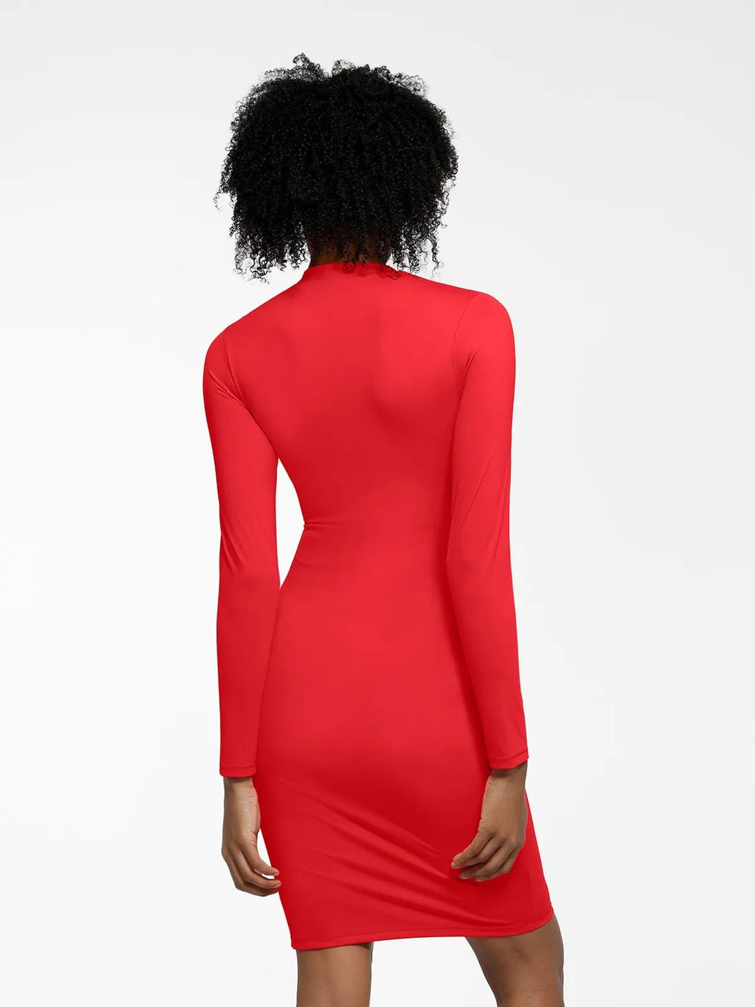 New arrivals Redtag Shapewear Long Sleeve Mock Neck Midi Dress