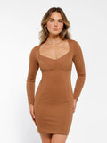 New arrivals Redtag Shapewear Long Sleeve Sweetheart Mini Dress