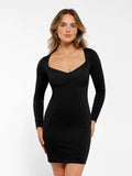 New arrivals Redtag Shapewear Long Sleeve Sweetheart Mini Dress