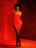 New arrivals Redtag Thermal Shapewear Long Sleeve Sweetheart Mini Dress