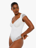 New arrivals Shapewear Cap Sleeve Crochet Lace Slimming Bodysuit