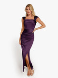 New arrivals Shapewear Off Shoulder Shine Ruched Sculpting Maxi Dress