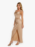 New arrivals Shapewear Off Shoulder Shine Ruched Sculpting Maxi Dress