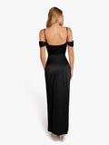 New arrivals Shapewear Off Shoulder Shine Ruched Sculpting Maxi Dress