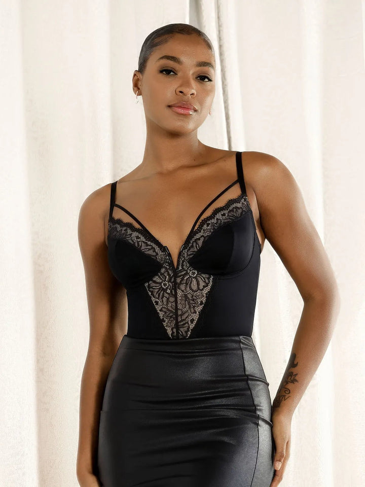 New arrivals Shapewear V-Neck Crisscross Tummy Control Lace Bodysuit