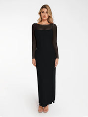 New arrivals Black / S The Popilush Long Sleeve Sheer Mesh Maxi Cover-Up