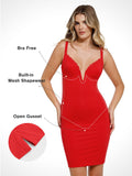 New arrivals Formal Bodycon Party Summer Cocktail Gown The Shapewear Dress Corset Style Deep V-Neck Midi