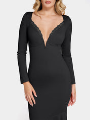 New arrivals The Shapewear Dress Long Sleeve Mermaid Hem Lace Maxi