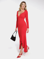 New arrivals The Shapewear Dress Long Sleeve Mermaid Hem Lace Maxi