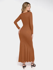 New arrivals The Shapewear Dress Long Sleeve Mermaid Hem Lace Maxi