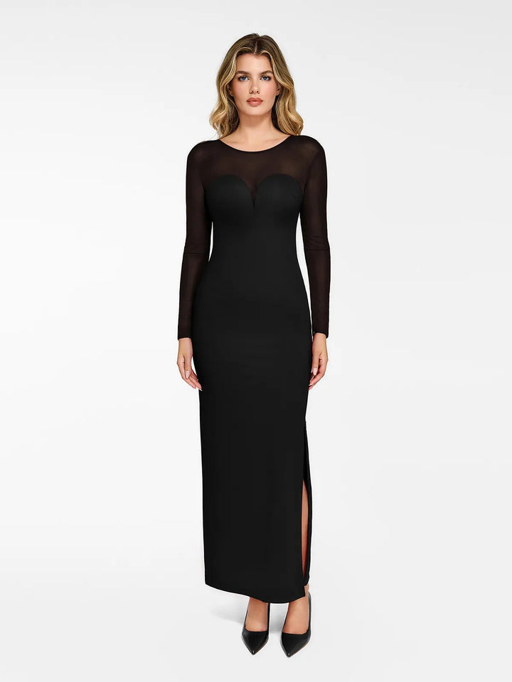 New arrivals The Shapewear Dress Long Sleeve Sheer Mesh Maxi