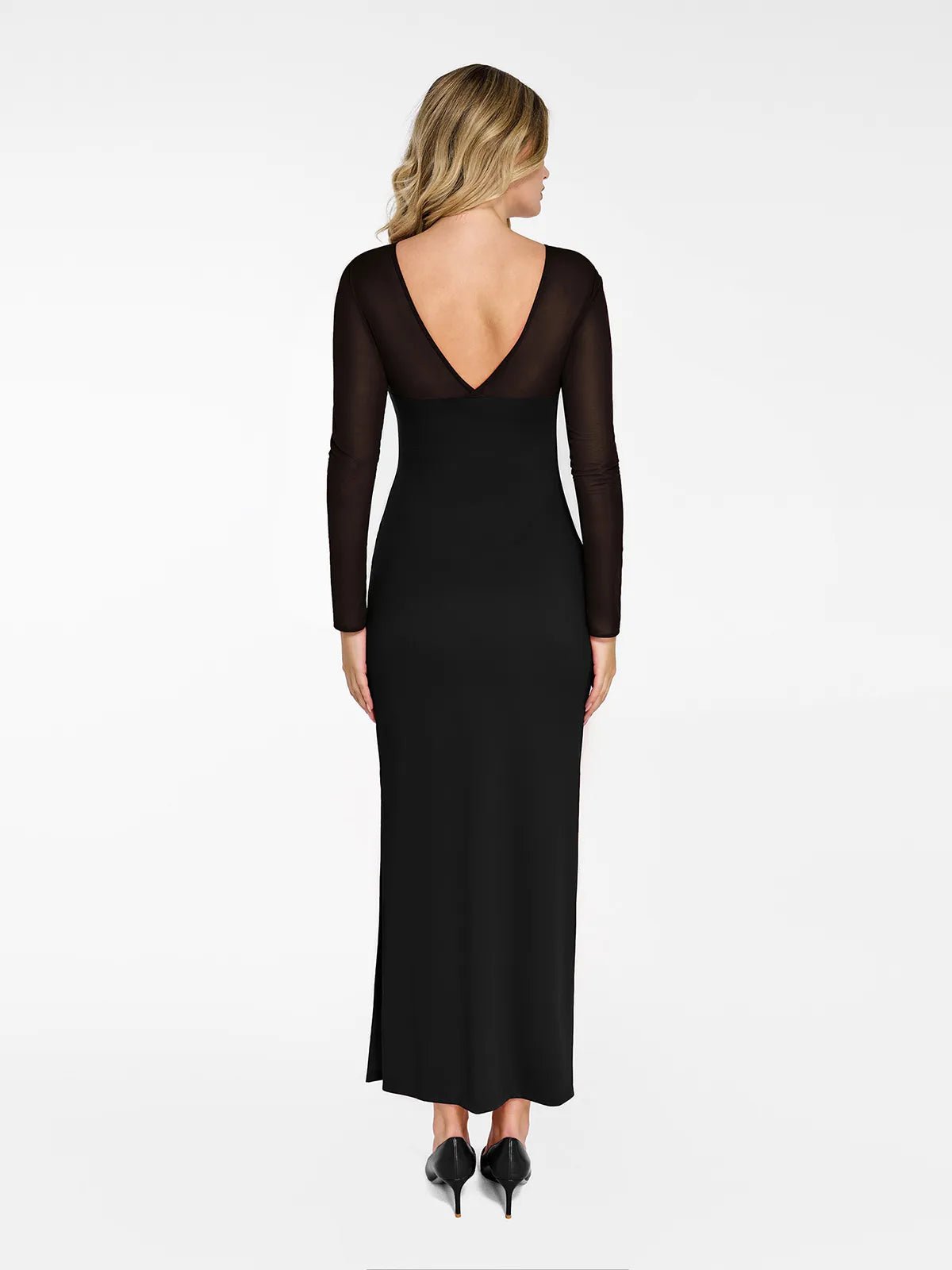 New arrivals The Shapewear Dress Long Sleeve Sheer Mesh Maxi