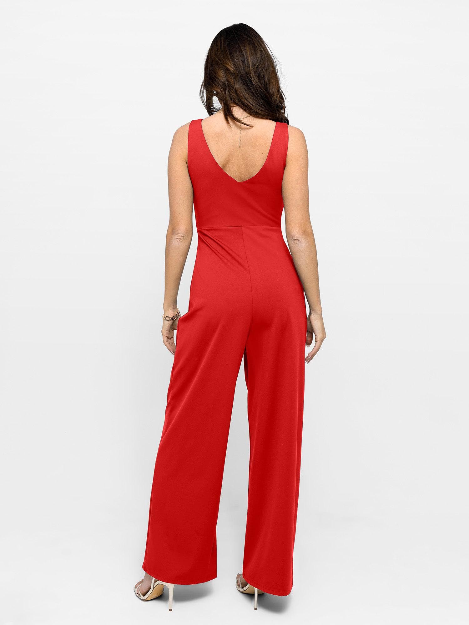 Popilush Bodycon Summer Dress Low Back Built-in Shapewear Backless Dress or Jumpsuit