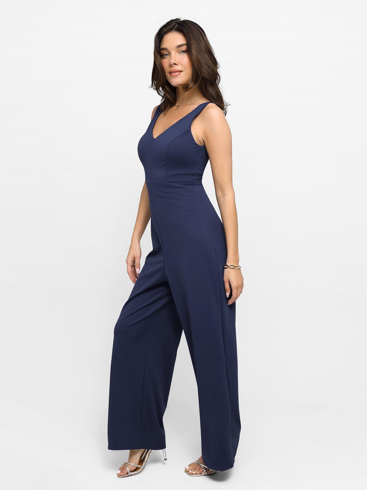 Popilush Bodycon Summer Dress Low Back Built-in Shapewear Backless Dress or Jumpsuit