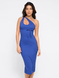 Popilush® Built-in Shapewear Backless Halter Midi Dress