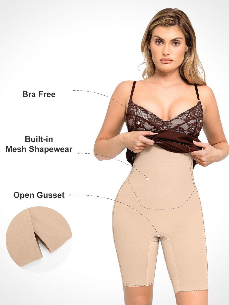 DoLoveY Women Plus Size Full Body Shaper Waist Cincher Bodysuit