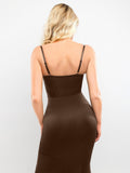 Popilush Formal Bodycon Party Summer Dress Built-in Shapewear Corset Style Maxi Dress Or Thong Bodysuit