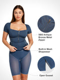 Popilush Denim Shaper & Dress Built-In Shapewear Denim Bodysuit Or Dress Or Jumpsuit