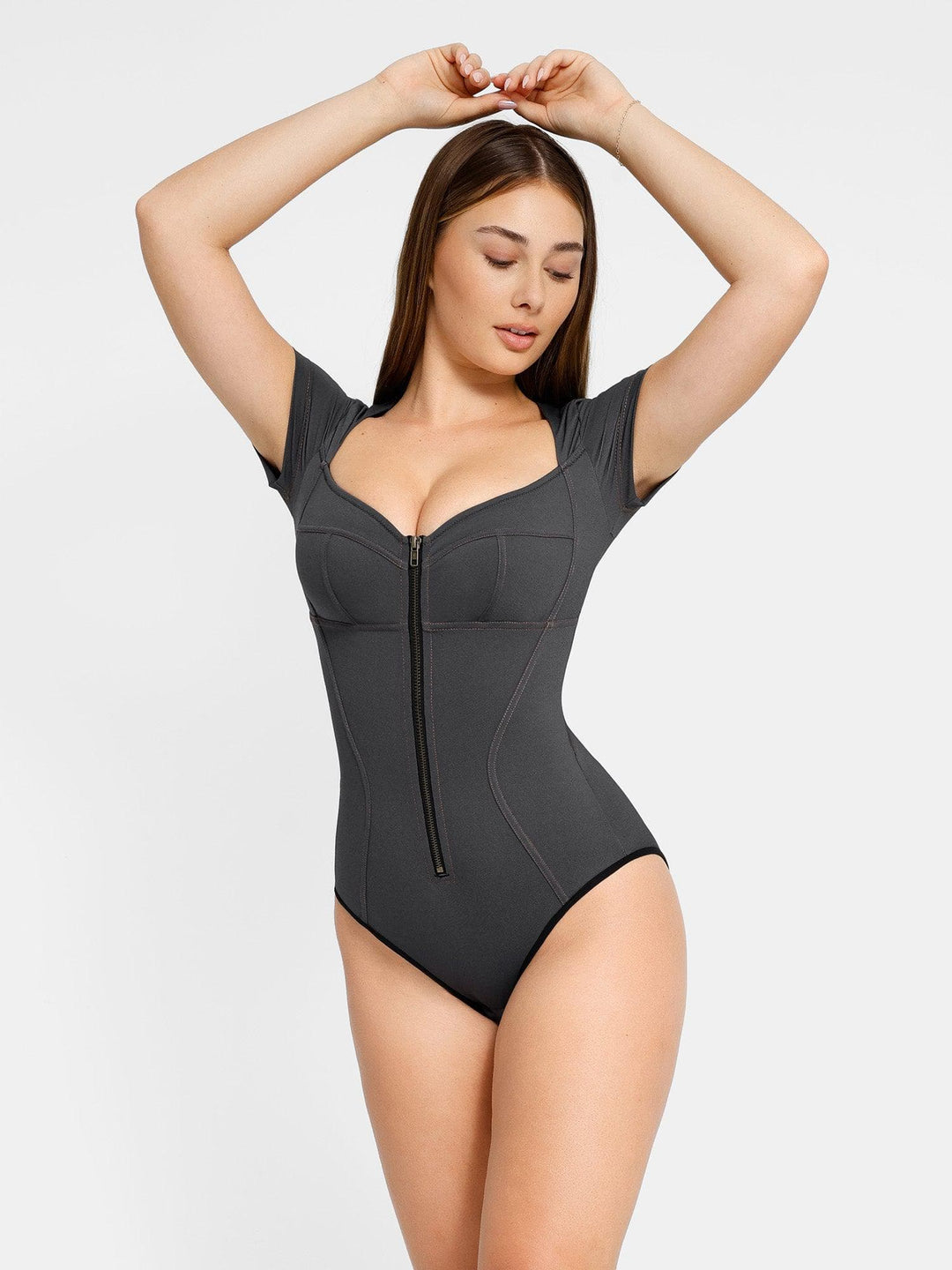 Popilush Denim Shaper & Dress Built-In Shapewear Denim Bodysuit Or Dress Or Jumpsuit