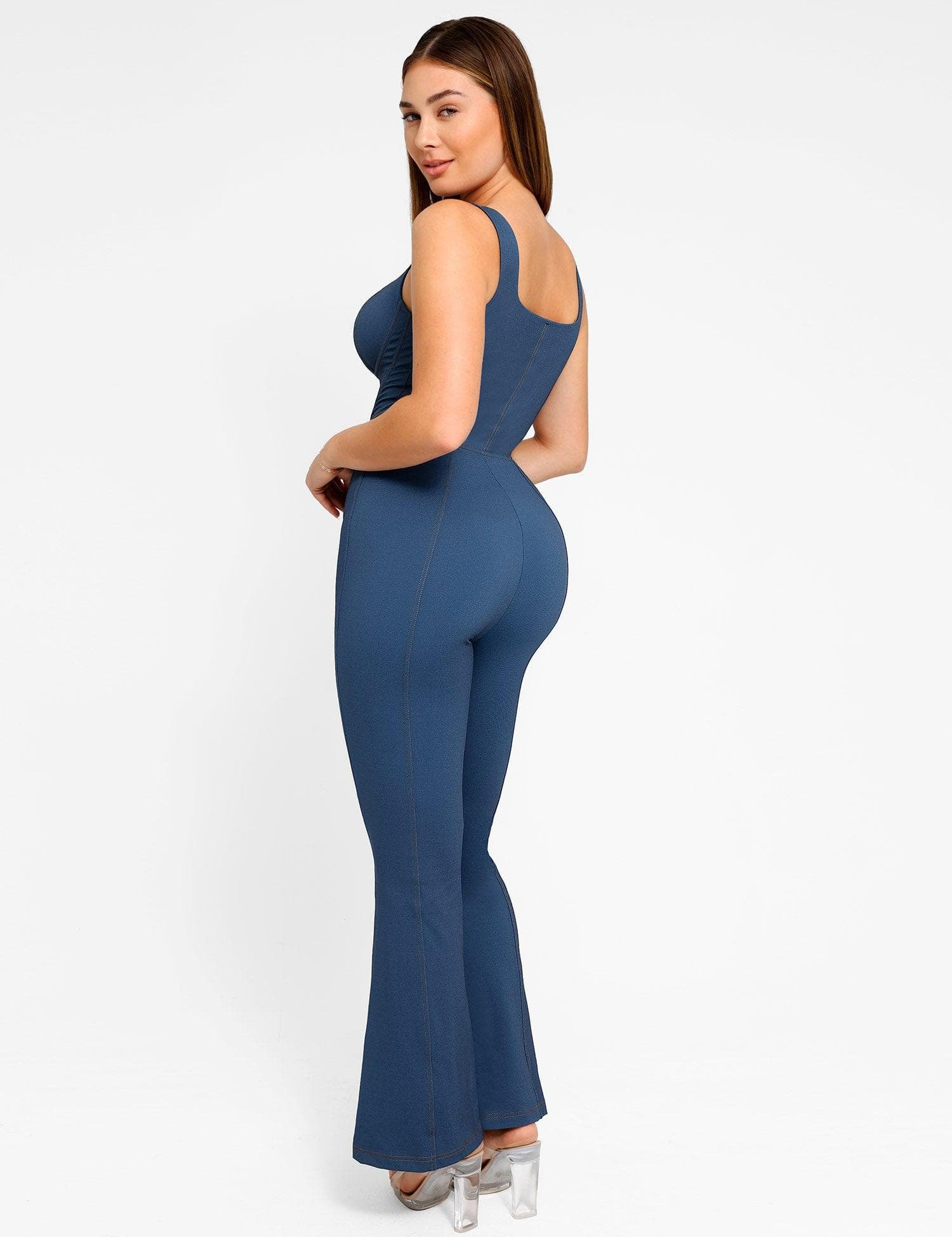 Popilush Denim Shaper & Dress Built-In Shapewear Denim Bodysuit Or Dress Or Jumpsuit