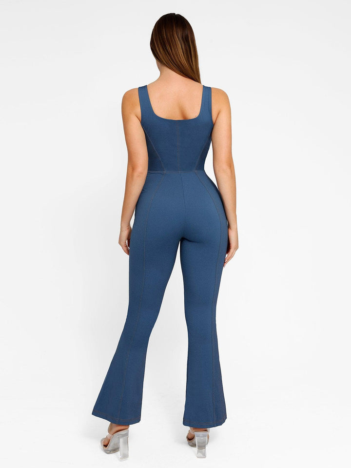 Popilush Denim Shaper & Dress Built-In Shapewear Denim Bodysuit Or Dress Or Jumpsuit