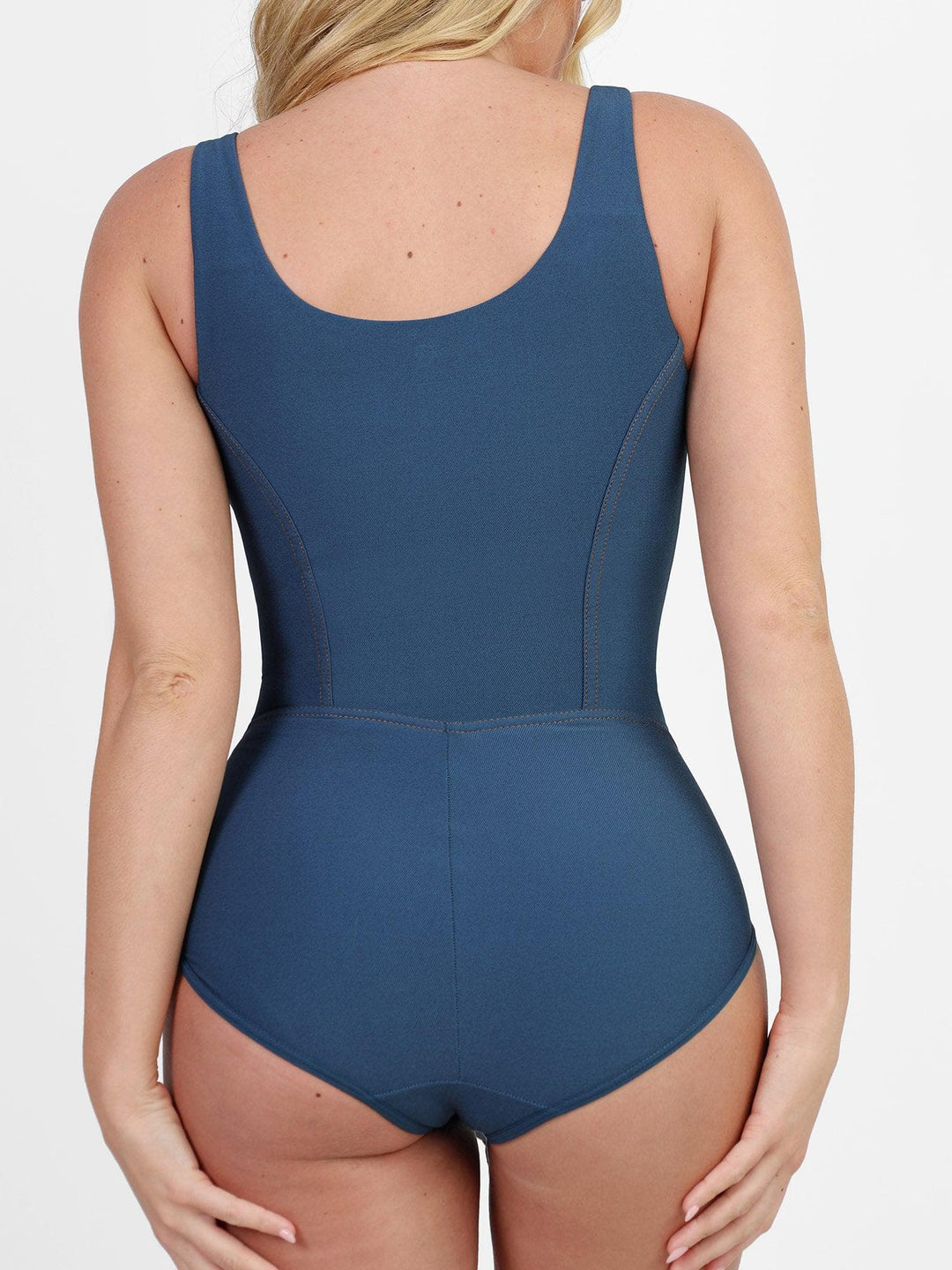 Popilush Denim Shaper & Dress Built-In Shapewear Denim Bodysuit Or Dress Or Jumpsuit