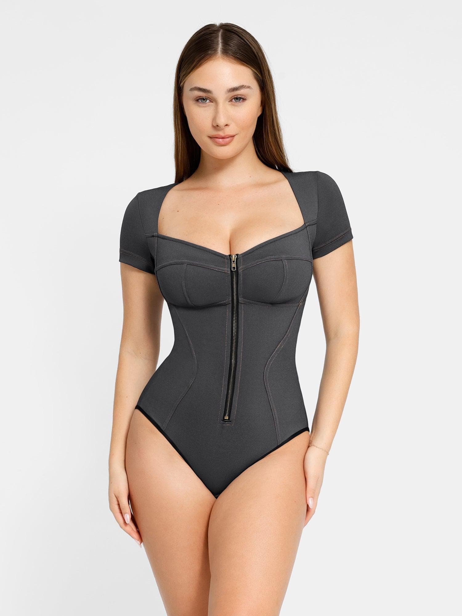 Popilush Denim Shaper & Dress Built-In Shapewear Denim Bodysuit Or Dress Or Jumpsuit