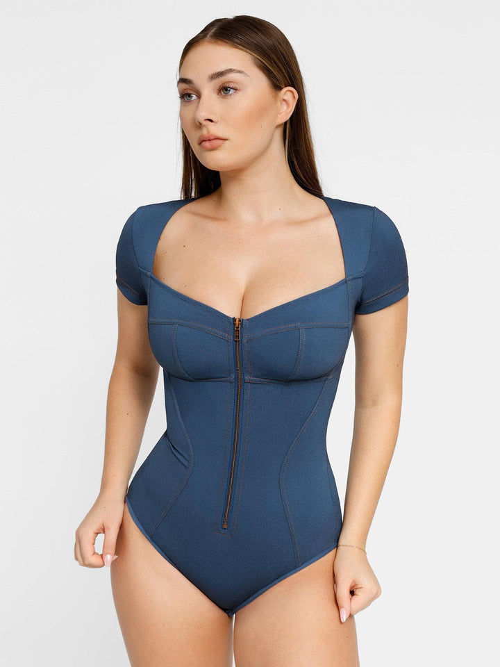 Popilush Denim Shaper & Dress Built-In Shapewear Denim Bodysuit Or Dress Or Jumpsuit