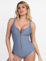 Popilush Denim Shaper & Dress Built-In Shapewear Denim Bodysuit Or Dress Or Jumpsuit