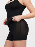 Popilush® Built-In Shapewear Faux Leather Mini Skirt