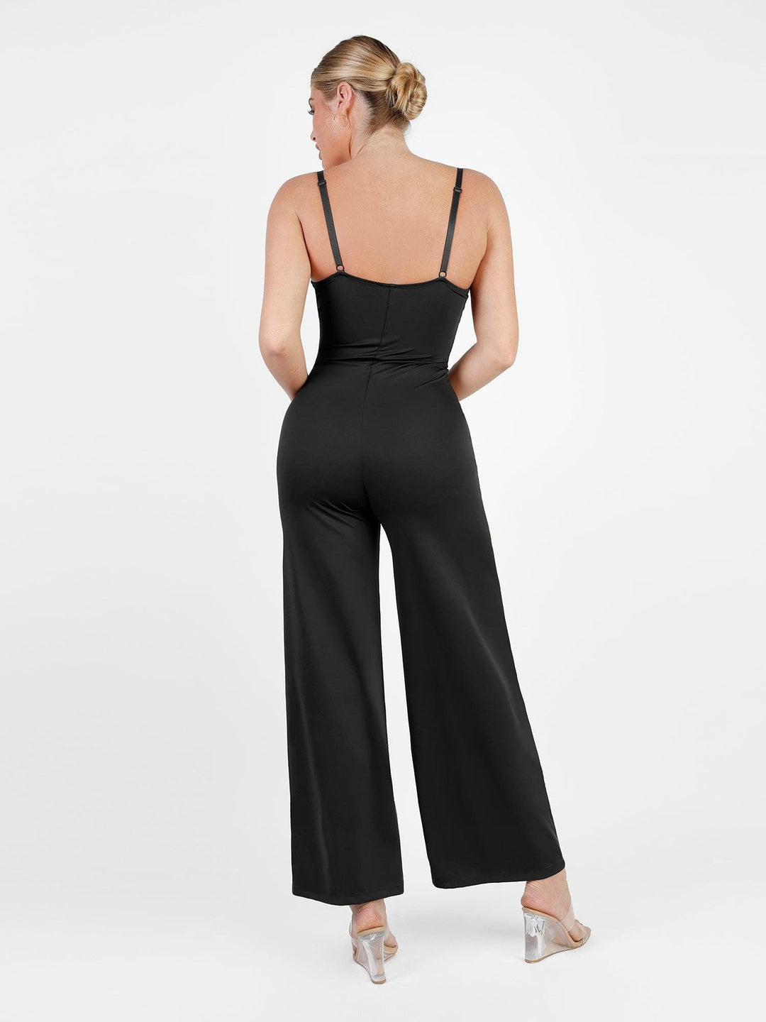 Popilush? Built-In Shapewear Lace  Thong Bodysuit Or Wide-Leg Jumpsuit Or Maxi Dress