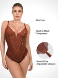 Popilush? Built-In Shapewear Lace  Thong Bodysuit Or Wide-Leg Jumpsuit Or Maxi Dress